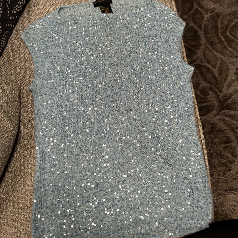 Donna Karan signature collection cashmere sparkle top